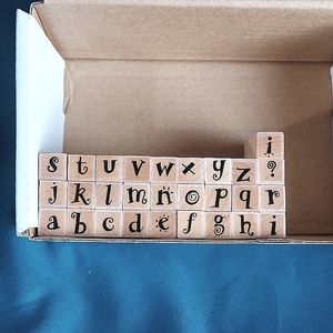 LOWER CASE ALPHABETICAL RUBBER STAMPS